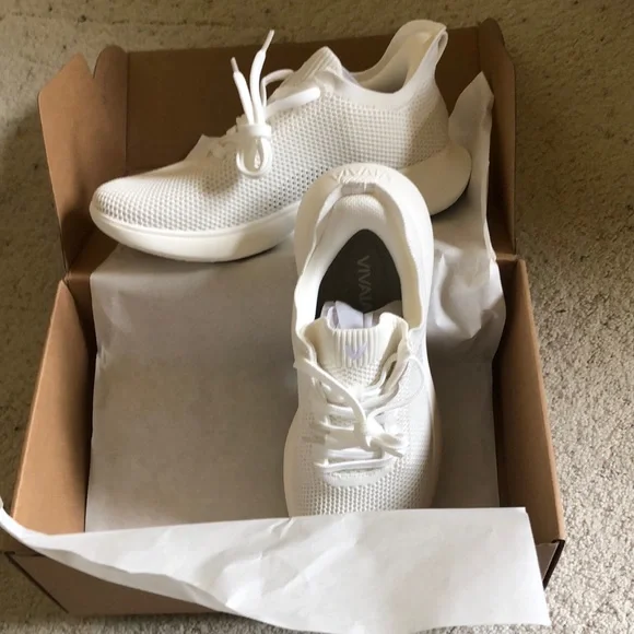 Women's White Athletic Shoes - Picture 1 of 5